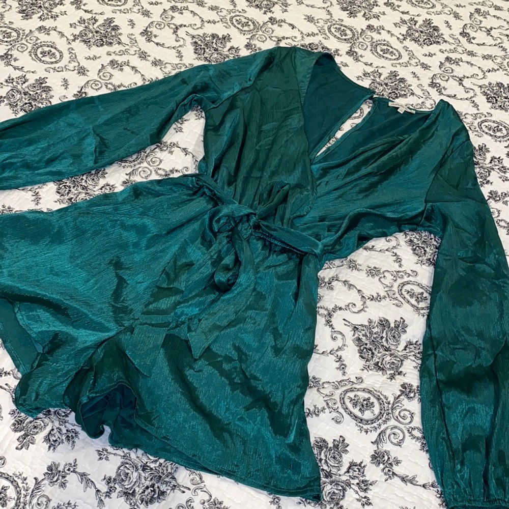 Charlotte Russe Emerald Green Romper